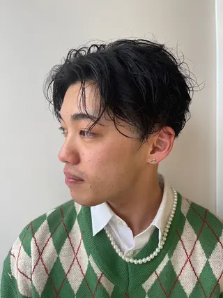 パーマ メンズ 鶴﨑 美優亜のヘアスタイル