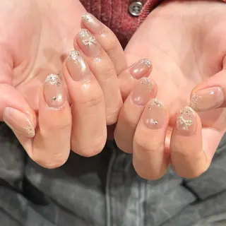 ネイル 大阪/阿波座ちゅるん シンプル/パラジェルのネイルデザイン