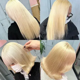 セミロング カラー ブリーチ特化🌈 MANATOのヘアスタイル