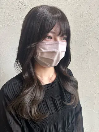 セミロング カラー 中嶋心渚⌇透明感 カラー️🩵🎀‪のヘアスタイル