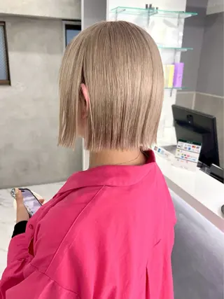 ショート kokomi/透明感 カラー/ヘアセットのヘアスタイル