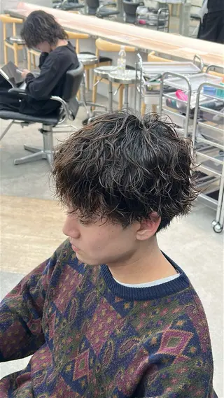 パーマ メンズ 湯浅禅也/プードル /波巻きパーマ/栄のヘアスタイル