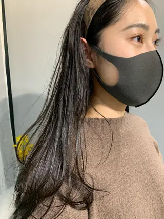ロング カラー ヘアアレンジ ボブパーマコテ巻き風 パーマNo1深江秀平のヘアスタイル