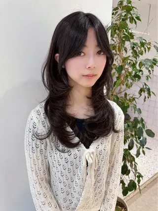 ロング カラー ハイトーン/縮毛矯正 AO俊介🌐のヘアスタイル