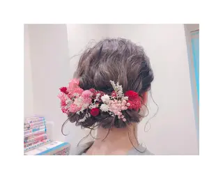 セミロング ヘアアレンジ kohatsu こはっちゃんのヘアスタイル