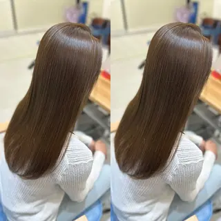ロング カラー 髪質改善🩵縮毛矯正 代々木/木下のヘアスタイル