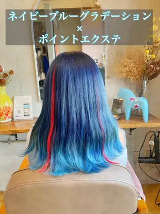 セミロング カラー エクステ指名No.1 【店長】橘田のヘアスタイル