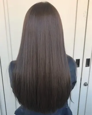 セミロング カラー 【体験】韓国 メイク&ヘア天神のヘアスタイル