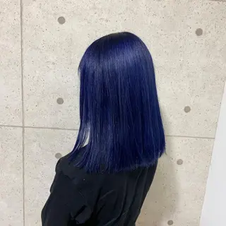 セミロング カラー ブリーチ/推しカラー moe🐰🌷のヘアスタイル