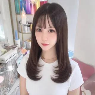 ロング 𝑚𝑖𝑤𝑎 / 顔周り/レイヤーのヘアスタイル
