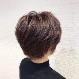 ショート カラー ヘアアレンジ 白髪ぼかしハイライト 茗荷谷駅徒歩2分のヘアスタイル