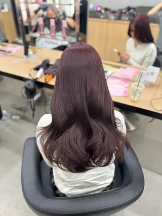 ロング カラー ヘアアレンジ 🤍淡色ピンク&ラベ ンダーYUKI🤍のヘアスタイル