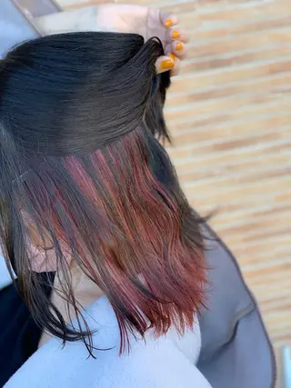 ミディアム メンズスタイル バレイヤージュ　齋藤のヘアスタイル