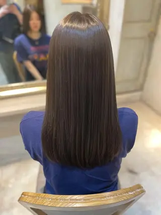 セミロング カラー✨縮毛矯正✨ ハギワラケンタのヘアスタイル
