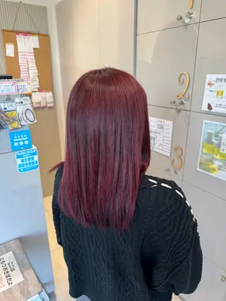 セミロング カラー CRECE💫永尾 胡桃のヘアスタイル