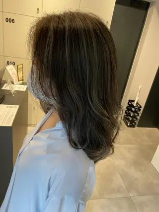 セミロング カラー レイヤー×髪質改善 ×透明感/杉田 圭のヘアスタイル