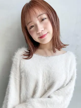 ミディアム カラー パーマ ヘアアレンジ ITbyALBUM 中野店のヘアスタイル
