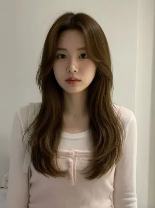 ミディアム 韓国レイヤーカット 🫧大阪梅田レイヤーのヘアスタイル