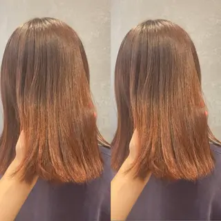 セミロング カラー み うのヘアスタイル