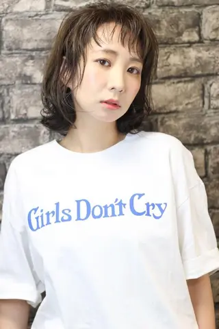 ミディアム 柴田 陽平のヘアスタイル