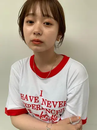 ミディアム パーマ カラー CEINE PATHのヘアスタイル