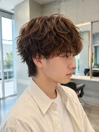 パーマ メンズ 宇梶 千愛のヘアスタイル