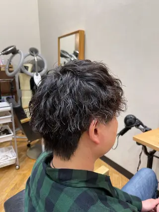 ショート パーマ メンズ 佐藤 海璃のヘアスタイル