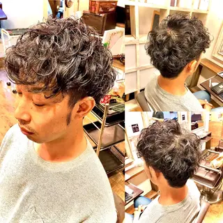 ショート パーマ カラー ヘアアレンジ メンズ 💜髪の救世主💜 MASAのヘアスタイル