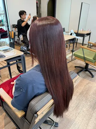 ロング カラー 耳つぼ/クロスパーマ /イシグロのヘアスタイル