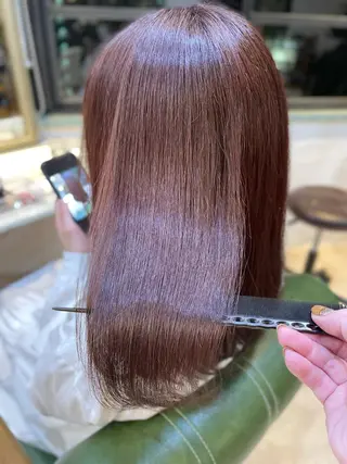 ミディアム カラー すずき えりのヘアスタイル