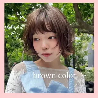 ミディアム カラー 大人韓国レイヤー🫧 暖色カラー/はるのヘアスタイル