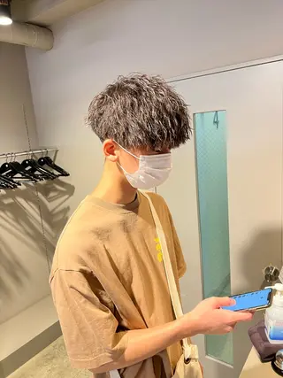 ミディアム パーマ メンズ メンズパーマ特化 TAIGAのヘアスタイル