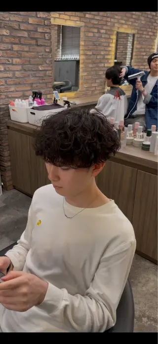 ショート カラー パーマ ヘアアレンジ メンズ キッズ 🔥メンズ特化🔥/ 福田朝輝のヘアスタイル