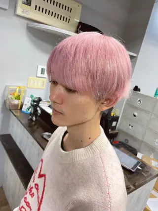 ショート メンズ ブリーチ BAM BIのヘアスタイル