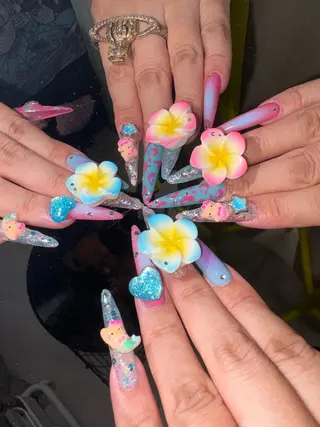 ネイル 33nail✴️栄 スミレ❇️Gel-xのネイルデザイン