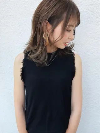 セミロング peige 斉藤✨大人ヘアー✨のヘアスタイル