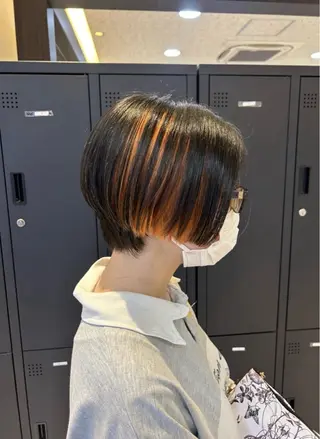 ショート カラー ダブルカラー/ 縮毛矯正🌼畔上のヘアスタイル
