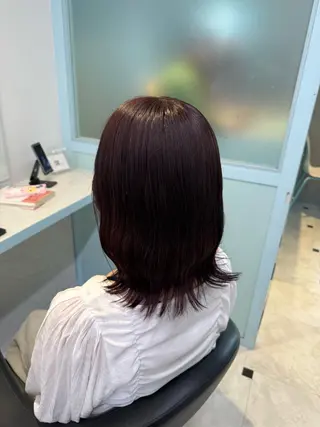 ミディアム 🤎モテ髪&透明感 ミルクティー🥣🤎のヘアスタイル