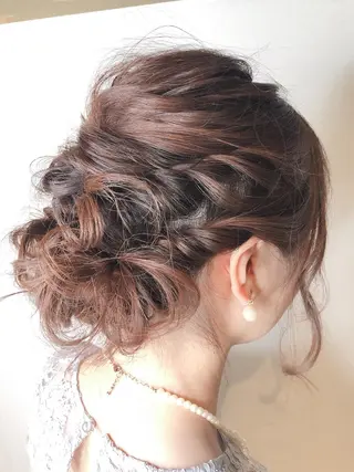セミロング ヘアアレンジ 田中 アキオのヘアスタイル