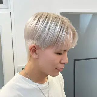 ショート カラー メンズ レイヤー/ブリーチ/ ボブ渋谷🌹のヘアスタイル