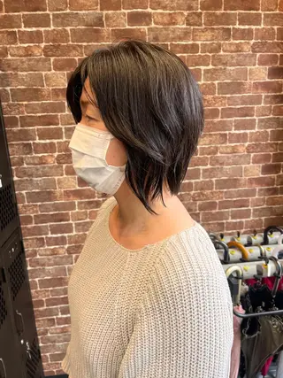 ミディアム カラー パーマ ヘアアレンジ メンズ キッズ ネイル マツエク・マツパ アイブロウ 久木原 ゆりのヘアスタイル