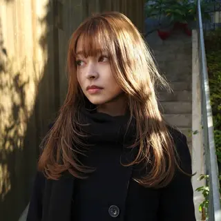セミロング yukina ✴︎透明感カラーのヘアスタイル
