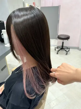 ミディアム カラー たぴ。ぱつっとボブ/ つや髪🍒髪質改善のヘアスタイル