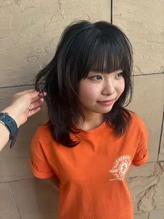 ミディアム 鳥ちゃん🐥/中性系 /西中島/新大阪のヘアスタイル