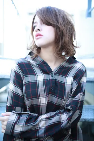 ミディアム カラー パーマ ヘアアレンジ メンズ キッズ ネイル マツエク・マツパ premier modelsのヘアスタイル
