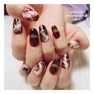 ミディアム ネイル 🐾enen style 🐾のネイルデザイン