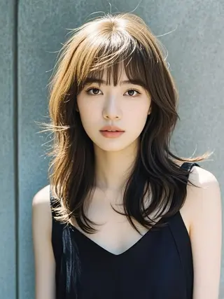 セミロング ウルフカット 811 大阪梅田 ウルフのヘアスタイル