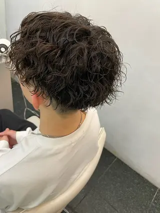 ショート カラー パーマ メンズ 💇🏻‍♂️パーマ ニキ✨本田龍斗のヘアスタイル