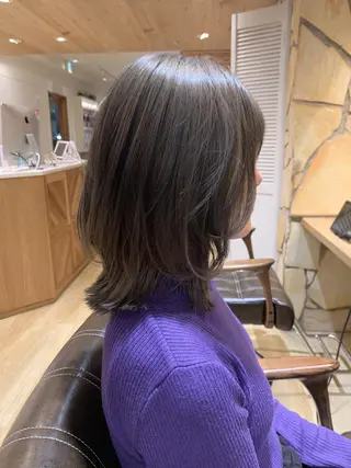 ミディアム 渋谷ハイトーン/ デザインカラー阿部のヘアスタイル