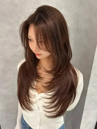 ロング カラー 💎KEN /レイヤー/韓国💎のヘアスタイル